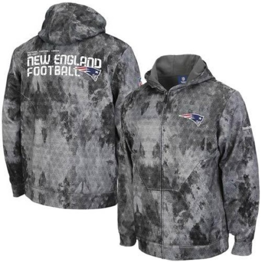 Official NFL ON FIELD REEBOK New England Patriots SIDELINE UNITED HOODIE